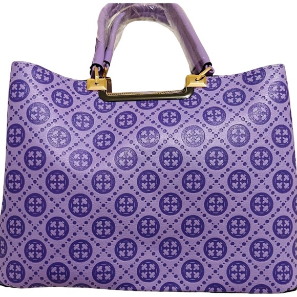 Elegant Purple Vegan Tote Bag - Picture 10 of 12